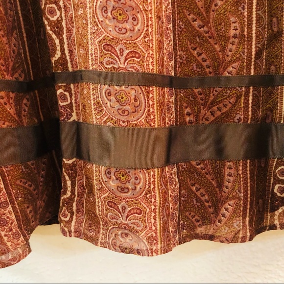 J Crew rust mixed print wool midi skirt - Picture 5 of 9